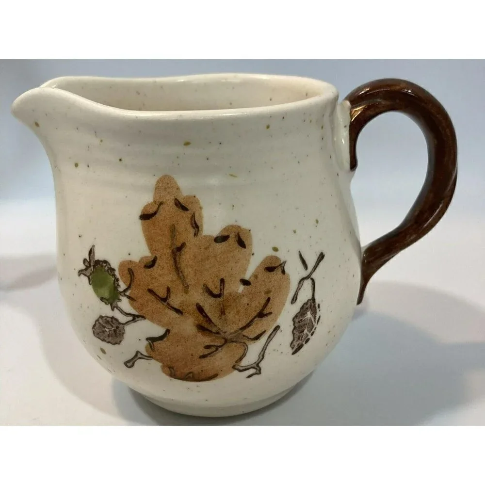 Metlox Poppy Trail Autumn Leaf Woodland Small Gravy/Sauce Pitcher & Creamer Sof2